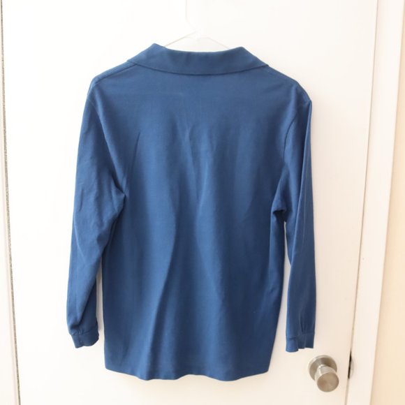 Lacoste Classic Fit Blue Long Sleeve Shirt size M - Picture 9 of 10
